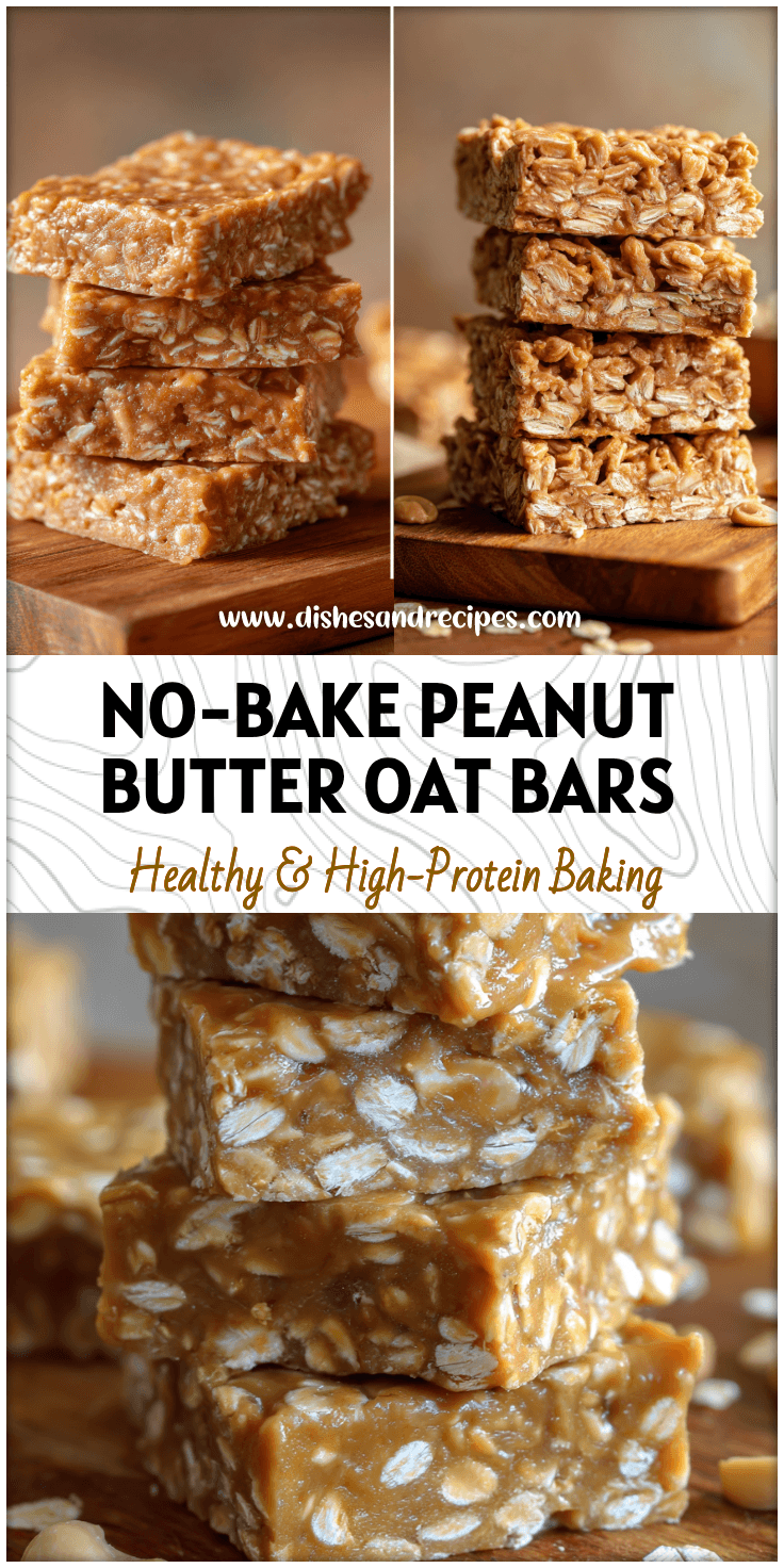 Healthy No-Bake Peanut Butter Oat Bars – Easy 4 Ingredient Snack